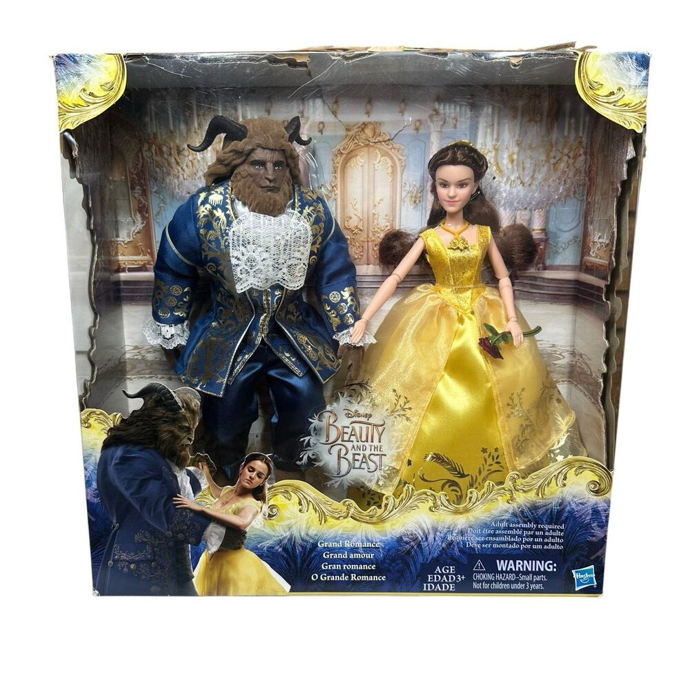 Disney Beauty and The Beast Grand Romance Ballroom Beast Belle Doll Box Set NEW